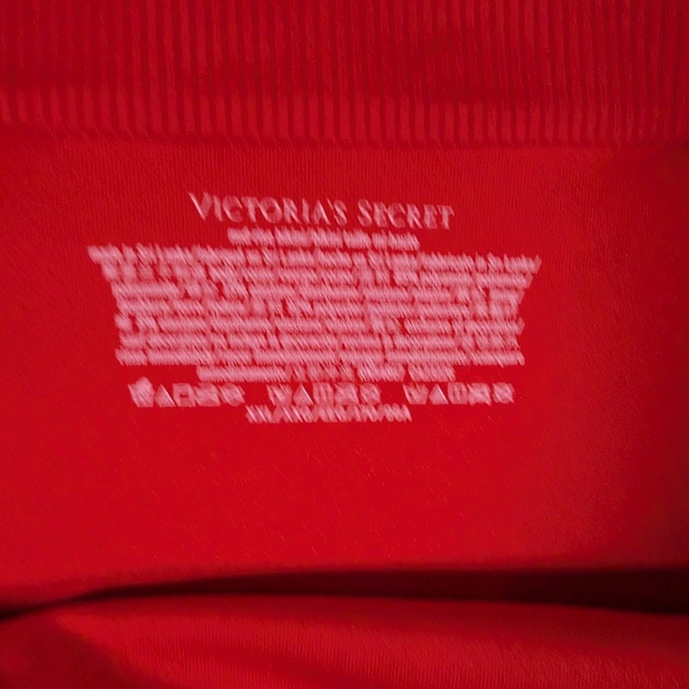 Victoria Secret Bikini Set Women Red Ribbed - Picture 11 of 11